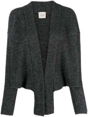 Alysi cropped ribbed-knit cardigan - Grey