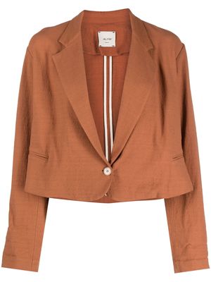 Alysi cropped single-breasted blazer - Orange
