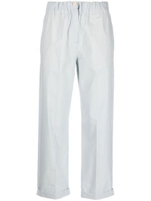 Alysi cropped straight-leg trousers - Blue