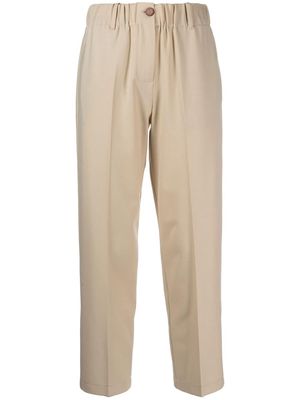 Alysi cropped straight-leg trousers - Neutrals