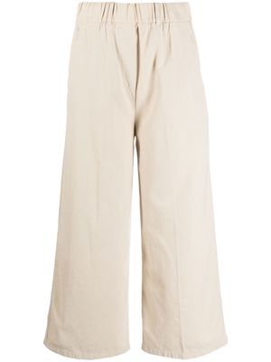 Alysi cropped wide-leg trousers - Neutrals