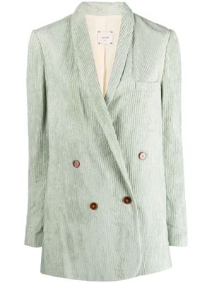 Alysi double-breasted ribbed blazer - Green