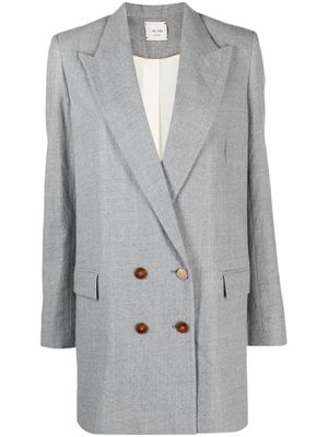 Alysi double-breasted virgin wool coat - Grey