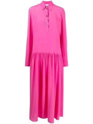 Alysi dropped-waist silk dress - Pink