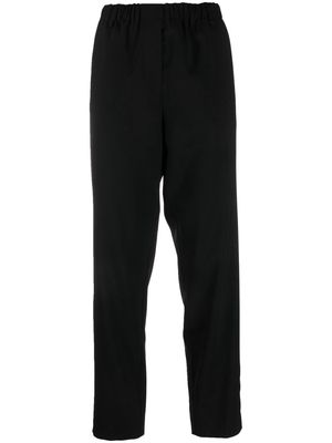 Alysi elasticated-waist cropped trousers - Black