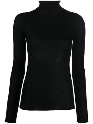 ALYSI fine-knit wool jumper - Black