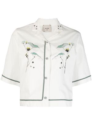 Alysi floral-print short-sleeve shirt - White