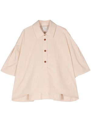 Alysi flounce-sleeves poplin shirt - Pink