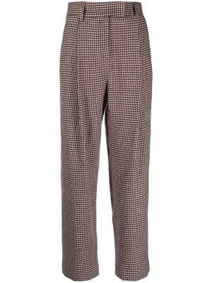 Alysi gingham-print tailored trousers