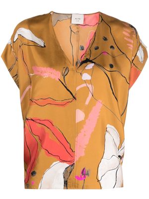 Alysi graphic-print blouse - Brown
