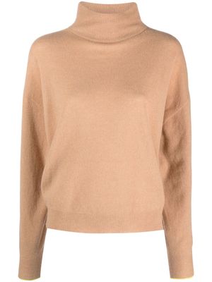 Alysi high-neck fine-knit jumper - Neutrals