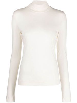 Alysi high-neck long-sleeve jumper - White