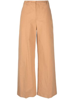 Alysi high-waist flared trousers - Brown