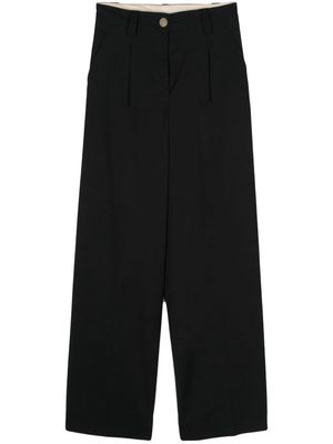 Alysi high-waist wide-leg trousers - Black
