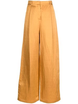 Alysi high-waisted wide-leg trousers - Yellow