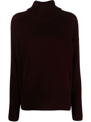Alysi knitted roll-neck jumper - Red