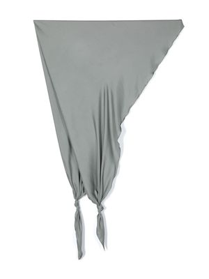 Alysi knot-detailing silk scarf - Grey