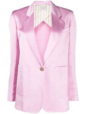 Alysi linen-blend blazer - Pink