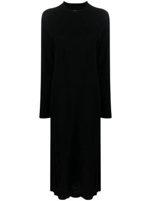 Alysi long-sleeve merino-blend dress - Black