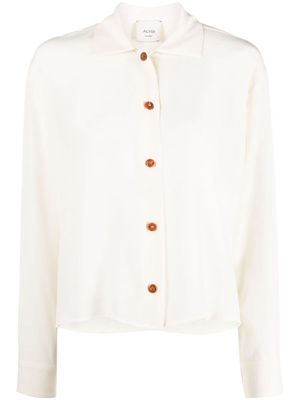 Alysi long-sleeve silk shirt - Neutrals