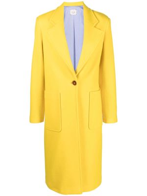 Alysi notched-lapels single-breasted coat - Yellow