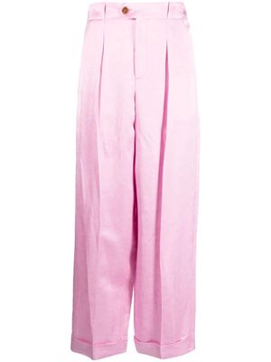 Alysi off-centre wide-leg trousers - Pink