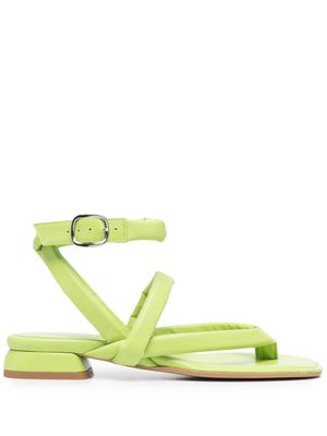 Alysi open-toe leather sandals - Green