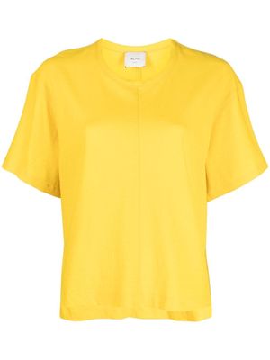 Alysi plain cotton-blend T-shirt - Yellow