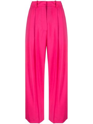 Alysi pleat-detail straight-leg trousers - Pink