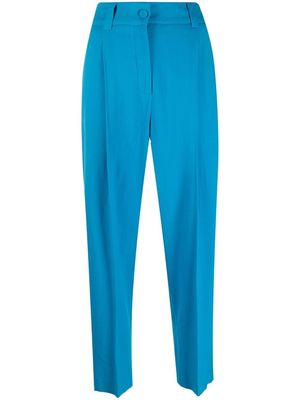 Alysi pleated cropped trousers - Blue