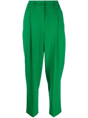 Alysi pleated cropped trousers - Green