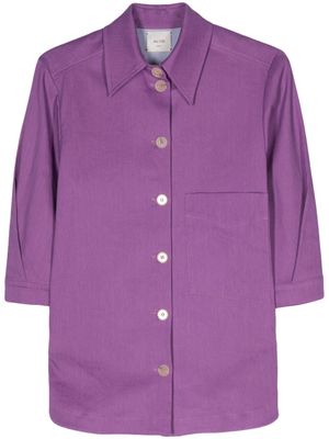 Alysi pointed-collar shirt - Purple