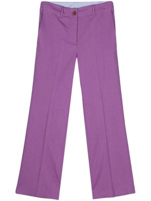 Alysi pressed-crease tailored trousers - Purple