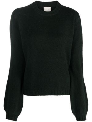 Alysi puff-sleeve knitted jumper - Green