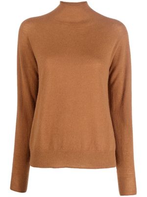 Alysi ribbed-knit roll neck jumper - Brown