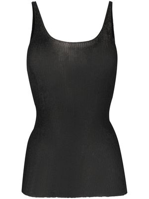 Alysi ribbed-knit scoop-neck top - Black