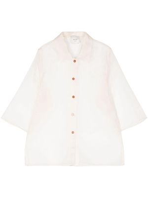 Alysi semi-sheer organza shirt - White