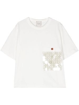 Alysi sequin-embellished cotton T-shirt - White