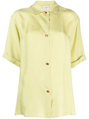 Alysi short-sleeve silk shirt - Green