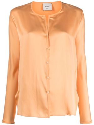 Alysi silk button-up blouse - Orange