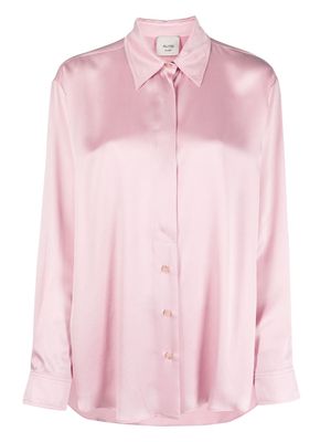 Alysi silk long-sleeve shirt - Pink