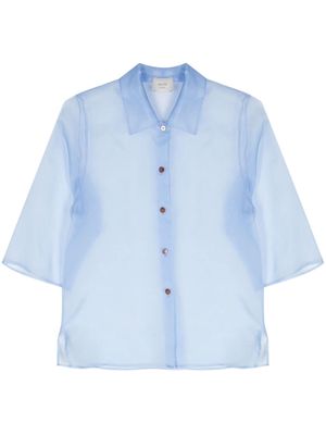 Alysi silk organza shirt - Blue