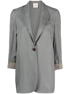 Alysi single-breasted silk blazer - Green