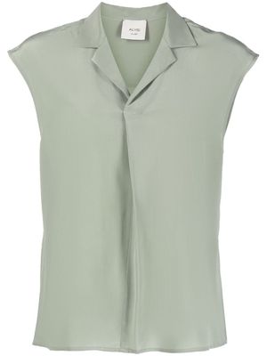 Alysi sleeveless silk blouse - Green