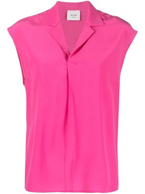 Alysi sleeveless silk blouse - Pink