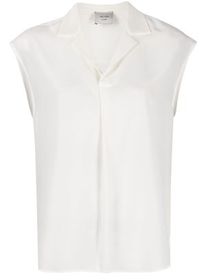 Alysi sleeveless silk blouse - White