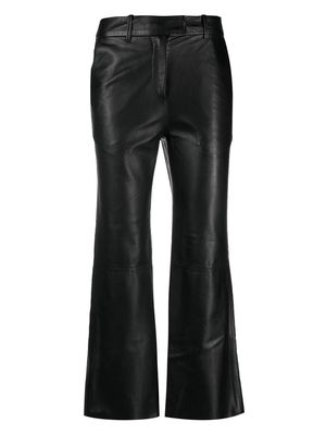 Alysi straight-leg leather trousers - Black