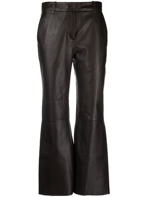 Alysi straight-leg leather trousers - Brown
