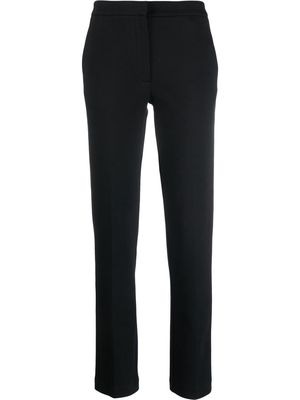 ALYSI stretch-cotton straight-leg trousers - Black