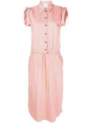 Alysi stripe-print shirt dress - Pink